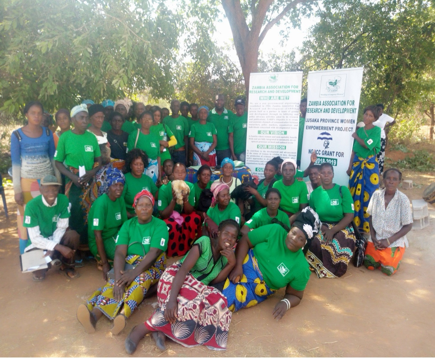 ZARD members and partners at the Lusaka Province Women Empowerment Project (2018–2019)